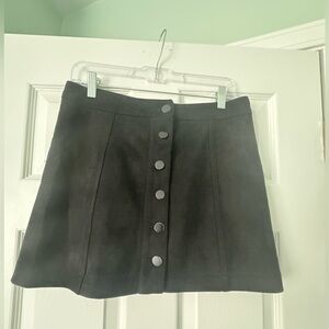 Black Velvet Mini Skirt